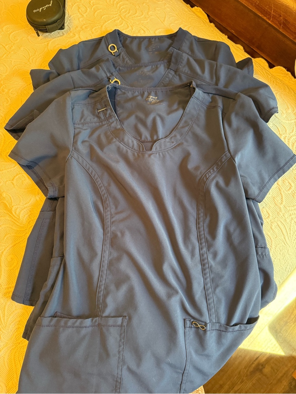 Set of 3 Women’s Cherokee Infinity Scrub Top - Navy